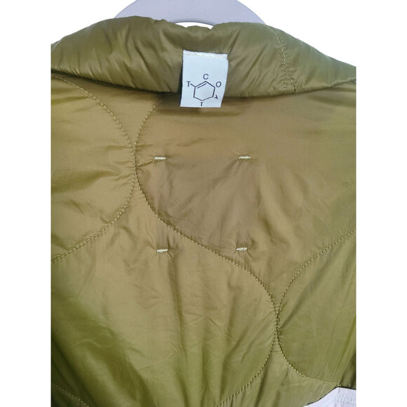 T_COAT Water Resistant Quilted Coat in Neutrals Size 44 US Medium - Picture 12 of 14